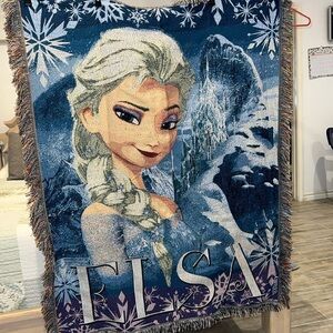 Disney Frozen Elsa Throw Blanket Approx. 49 X60